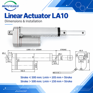 Actionneur linéaire modèle LA10 12V et 24V, charge 1500N, options de course personnalisées pour l'élevage avicole automatisé LA10 LA10 - Product Image 3