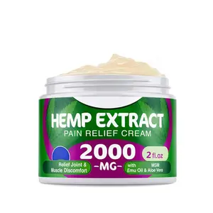 OEM Private Label Hemp Seed Oil Lotion Soothe Sensitive Skin Extract Pain Relief Hemp Seed Oil Cream 2oz
