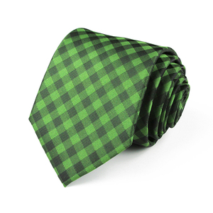 Cravates en soie Jacquard vert dernière mode en vrac pour hommes - Product Image 5