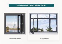 ZEKIN, Villa personalizada a prueba de huracanes, aleación de aluminio negra de alto impacto, perfil fino, ventanas y puertas de aluminio, ventana abatible