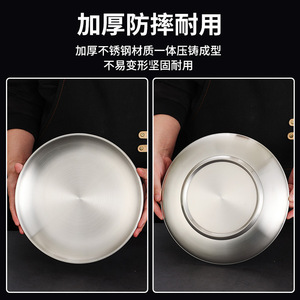 Stainless Steel Round Plate 15-15.9cm Gold Coated Dish For Hotel Food Commercial Use - Product Image 5