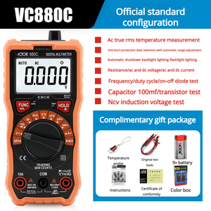 มัลติมิเตอร์อเนกประสงค์ Shengli VC890C - มัลติมิเตอร์ดิจิตอลอัตโนมัติเต็มรูปแบบสำหรับงานซ่อมบำรุงไฟฟ้า - Product Image 4