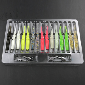 Set <span class=keywords><strong>de</strong></span> Señuelos <span class=keywords><strong>de</strong></span> Pesca <span class=keywords><strong>de</strong></span> 19 Piezas, Set <span class=keywords><strong>de</strong></span> Señuelos Blandos <span class=keywords><strong>de</strong></span> Cola Recta <span class=keywords><strong>de</strong></span> TPR, Gusanos Blandos <span class=keywords><strong>de</strong></span> Plástico para Pesca en Roca, Anzuelos Jig, Señuelos Blandos para Pesca en Roca, Set <span class=keywords><strong>de</strong></span> Cebo Blando - Product Image 3
