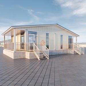 <span class=keywords><strong>Maison</strong></span> conteneur plat préfabriquée de luxe de 40 pieds Conception des fournisseurs avec <span class=keywords><strong>2</strong></span> <span class=keywords><strong>chambres</strong></span> simples pour appartement hôtel centre de villégiature fabriqué en acier - Product Image 1