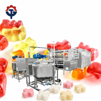 Productielijn voor jelly fruit gummy snoep met PLC-besturing, apparatuur voor het maken van zacht snoep, mal kan worden aangepast