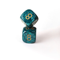 Émeraude 25mm multiplicateur grand motif de perles dés jeux de société personnalisés jeu de dés gravés amusants