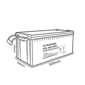 13 Years Long Service Life 12V 200ah GEL Rechargeable Battery Deep Cycle Battery for Home Solar System GEL 12V 200Ah - Product Image 5