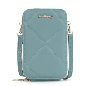 Baellerry 새로운 패션 여성의 수직 다기능 긴 클러치 지갑 레이디 휴대 전화 가방 스트랩