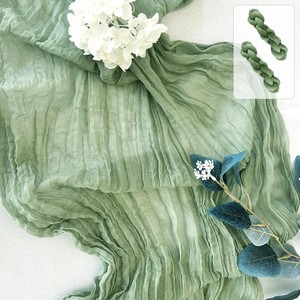 Drapeaux de <span class=keywords><strong>table</strong></span> plissés en gaze de Bali Nappes torsadées de bohème Décorations de fête de <span class=keywords><strong>mariage</strong></span> - Product Image 1