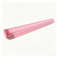 Tube à pilules conique transparent en PS+PP de 84 mm et 112 mm avec bouchon à vis