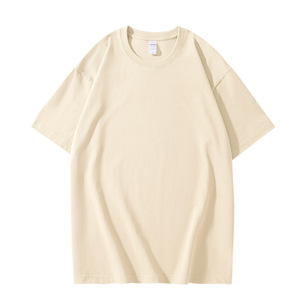 เสื้อยืดผู้หญิงคอโอ ทรงหลวม ผ้าคอตตอนถักคุณภาพสูง 260gsm 100%  แบบลำลอง  รับสกรีนโลโก้ ขายส่งเกรดพรีเมียม - Product Image 3