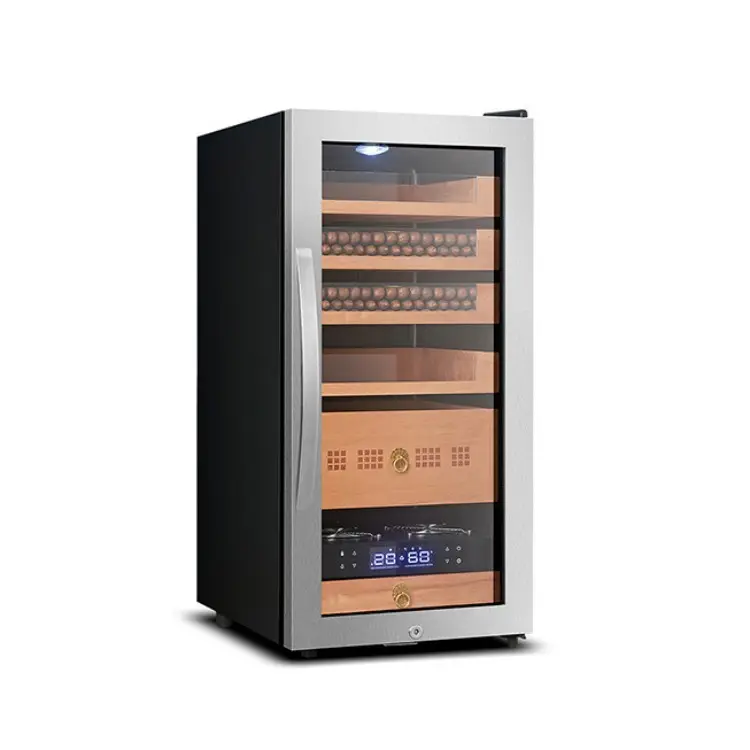 VANACE คอมเพรสเซอร์ตู้ซิการ์ High End Humidor ยาสูบตู้ซิการ์ดิจิตอลพร้อมล็อค