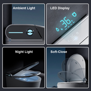 WC intelligent mural avec télécommande, siège chauffant, pression <span class=keywords><strong>d</strong></span>'<span class=keywords><strong>eau</strong></span> réglable, lavage féminin pour le confort des femmes - Product Image 5