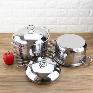 Juego de utensilios de cocina Happycooking, sartén de cocina Individual Doble de acero inoxidable, fiambrera <span class=keywords><strong>Cocotte</strong></span>, muebles Art Nouveau para uso doméstico - Product Image 3