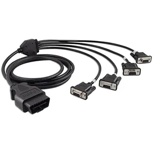 2.1M 6.9ft מתאם אבחון הארכת כבל OBD2 OBD2 זכר 4 נקבה יציאת DB9 סידורי RS232 ספליטר Y OBD כבל