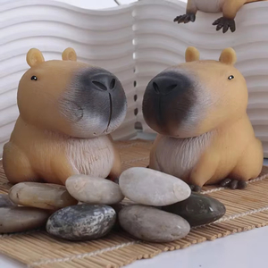 Statuette de Capybara Amusante à Pincer, Figurines de Capybara Extensibles à Presser, Figurine Animale à l'Expression Mignonne, Décoration d'Intérieur, Cadeau Créatif - Product Image 3