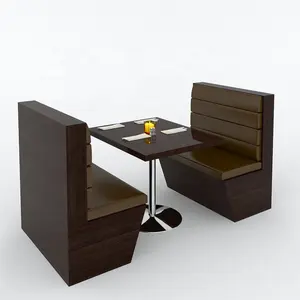 Juego de mesa Y Sillas de madera maciza Para Restaurante, conjunto de Sillas Y Mesas de estilo Restaurante