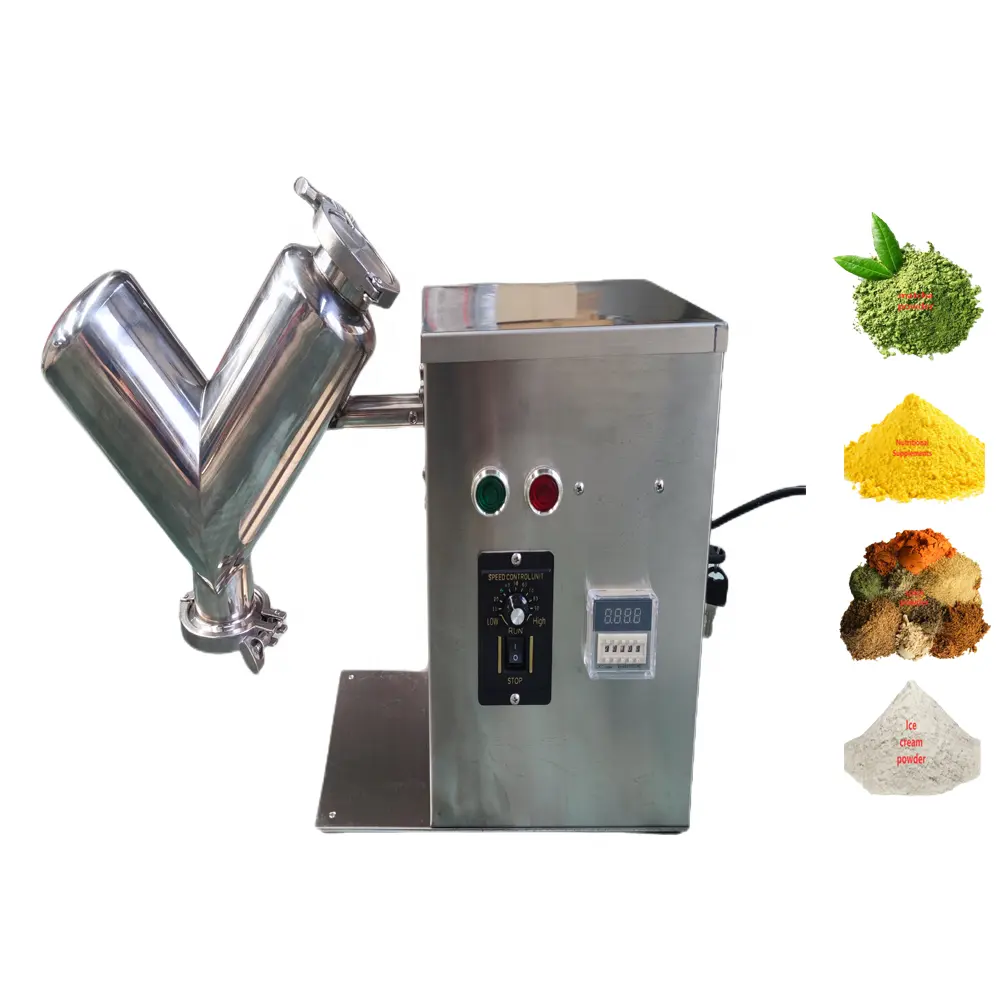 DZJX 2l timbangan Lab bubuk kecil tipe V mesin Mixer Vh100 Blender pencampur bentuk V/50 l v-mixer (v500)