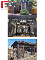 Pavillon de jardin en aluminium pour usage commercial, café, restaurant, bar, terrasse, pergola, auvent, abri