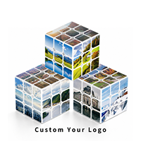 Cube de voyage 3x3 personnalisé OEM ODM avec logo, puzzle en plastique ABS imprimé UV, souvenirs de la Tour Eiffel et du Colisée