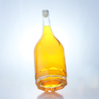 Bouteilles en verre de qualité supérieure personnalisées de 700 ml, 750 ml, 1000 ml avec bouchon en liège pour champagne, vin, eau pétillante