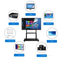 Pizarra Interactiva Inteligente LED 4K de 55 65 75 86 98 Pulgadas con Pantalla Táctil de 20 Puntos para Salas de Reuniones y SO Android/Windows
