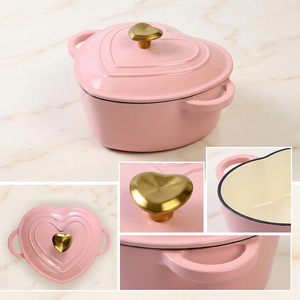 Casserole en <span class=keywords><strong>fonte</strong></span> émaillée en forme de cœur pour la cuisine, faitout, <span class=keywords><strong>cocotte</strong></span>, pot à ragoût - Product Image 6