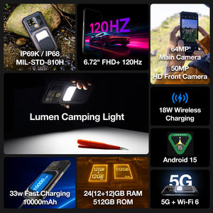 AGM G3 PRO 10000mAh avec Recharge Sans Fil, 24(12+12)Go+512Go (Jusqu'à 1To) Android 15 120Hz NFC, Téléphone Durci <span class=keywords><strong>5G</strong></span>, Smartphone Mobile <span class=keywords><strong>5G</strong></span> - Product Image 2