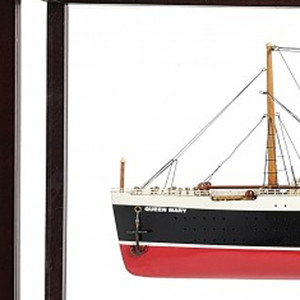 HMS 16 \ "jeen Mary media teca modello barca in legno massello nero e rosso con dettagli dipinti a mano per la collezione Hobby - Product Image 3