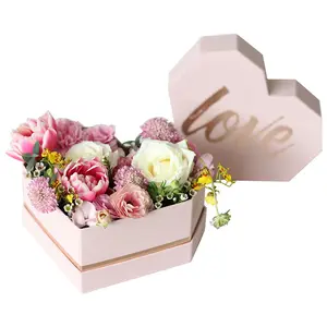 Kotak Mailer Hadiah Hari Valentine, Kotak Kardus Bulat Lucu Bentuk Hati, Kotak Hadiah untuk Lipstik
