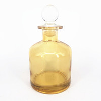 Flacon diffuseur d'aromathérapie en verre de luxe jaune de 200 ml avec bouchon à vis cylindrique