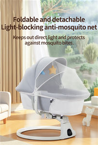 2025 nuevo modelo bebé mecedora eléctrica plegable recién nacido 5 en 1 multifuncional bebé cuna vibración Musical columpio cama - Product Image 4