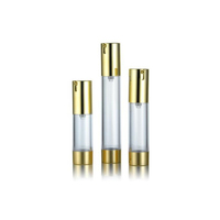 Luxe chaud AS bouteille de pompe sans air vide 10ML 15ML 30ML 50ML bouteilles de pulvérisation de lotion crème sans air en plastique