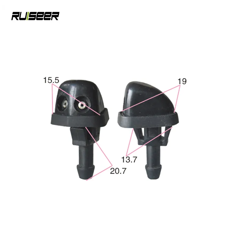 ホット販売車ユニバーサルフロントガラスウォッシャースプリンクラーヘッドワイパーファン型注ぎ口カバー水出口ノズル