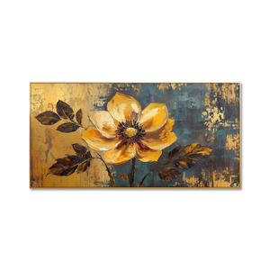 Peinture abstraite moderne sur <span class=keywords><strong>arbre</strong></span> d'or Texture 3D Art mural fleuri Grande huile contemporaine sur toile Peinture contemporaine sur feuille d'or - Product Image 2