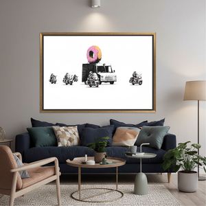 Elegant Graffiti <b>Canvas</b> Print: Modern Urban Art for Home Decor,GOLD <b>FRAMED</b> <b>CANVAS</b> - Product Image 3