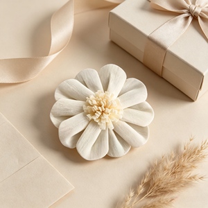 Livraison directe |   Plusieurs styles disponibles, diffuseurs de parfum en fleurs de Sola de 8 cm, fleurs en bois de Sola, décoration d'intérieur, fleurs séchées - Product Image 5