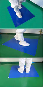 Fabrieksmatig geproduceerde 24x36 inch, 30-laags, zelfklevende blauwe kleefmat voor cleanrooms, ook geschikt voor basketbal. - Product Image 3