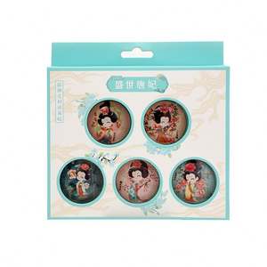 Aimant de réfrigérateur en cristal Série Dynastie Tang 40mm 60mm Dessin animé Écologique Créatif Moderne Tendance Nationale Prospère Décoration de cuisine - Product Image 1