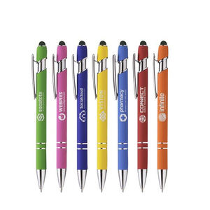 Bolígrafo Ejecutivo VIP de Aluminio con Clic, Recubierto de Goma, Bolígrafo Metálico de Empuje Neutro - Product Image 2