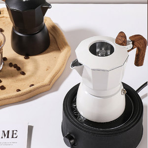 Draagbare Moka Potten Koffiezetapparaat Italiaanse Aluminium Mokka Pot Espresso <span class=keywords><strong>Maker</strong></span> Voor Thuis En Buiten Dubbele Kleppen Italiaanse Type Moka Pot - Product Image 1