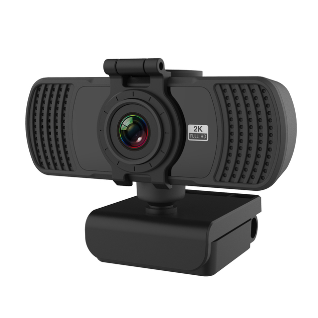 2K PC Webcam Model C6 with Cover Microphone & CMOS Sensor 25fps for Live Broadcast Video Calling & Conference Use