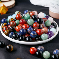 Vente en gros de petites sphères de guérison en agate naturelle et quartz clair, mini sphères de cristal mélangées