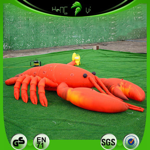 Décoration de toit, modèle de <span class=keywords><strong>homard</strong></span> gonflable personnalisé, énorme écrevisse gonflable avec éclairage - Product Image 2