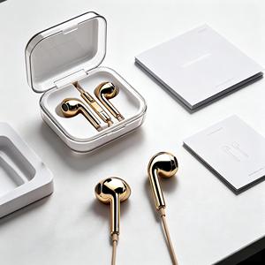 Auriculares Plateados, Auriculares Cromados Dorados, Auriculares Cromados Rosas, Auriculares con Cable Tipo C, Auriculares Cromados - Product Image 1
