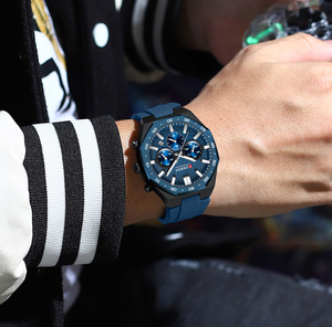 Reloj de Pulsera CURREN 8489 Nuevo de Lujo para Hombre, Cronógrafo Deportivo, Resistente al Agua, Luminoso, Casual, de Cuarzo, con Correa de Silicona - Product Image 5