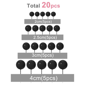 Lot de 20 boules en mousse pour gâteau, taille mixte, décoration de Noël, anniversaire, mariage - Product Image 2