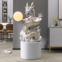 Ornements LED Panlong du Zodiaque de Luxe Léger, Décorations Haut de Gamme pour Salon, Bureau, Étagère Bogu, Bibliothèque, Porche, Artisanat, Cadeaux