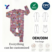 Combinaison pour bébé fille en fibre de bambou 100% personnalisable, vente chaude, vêtements pour tout-petits, combinaisons pour bébé, hiver