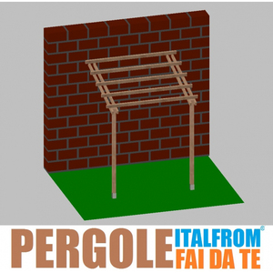 Pergola da Giardino in Legno di Pino Impregnato 2 X 3 X 2,5 m Facile da Montare con Supporti Interrati Opzionali Gazebo in Alluminio con LED - Product Image 1